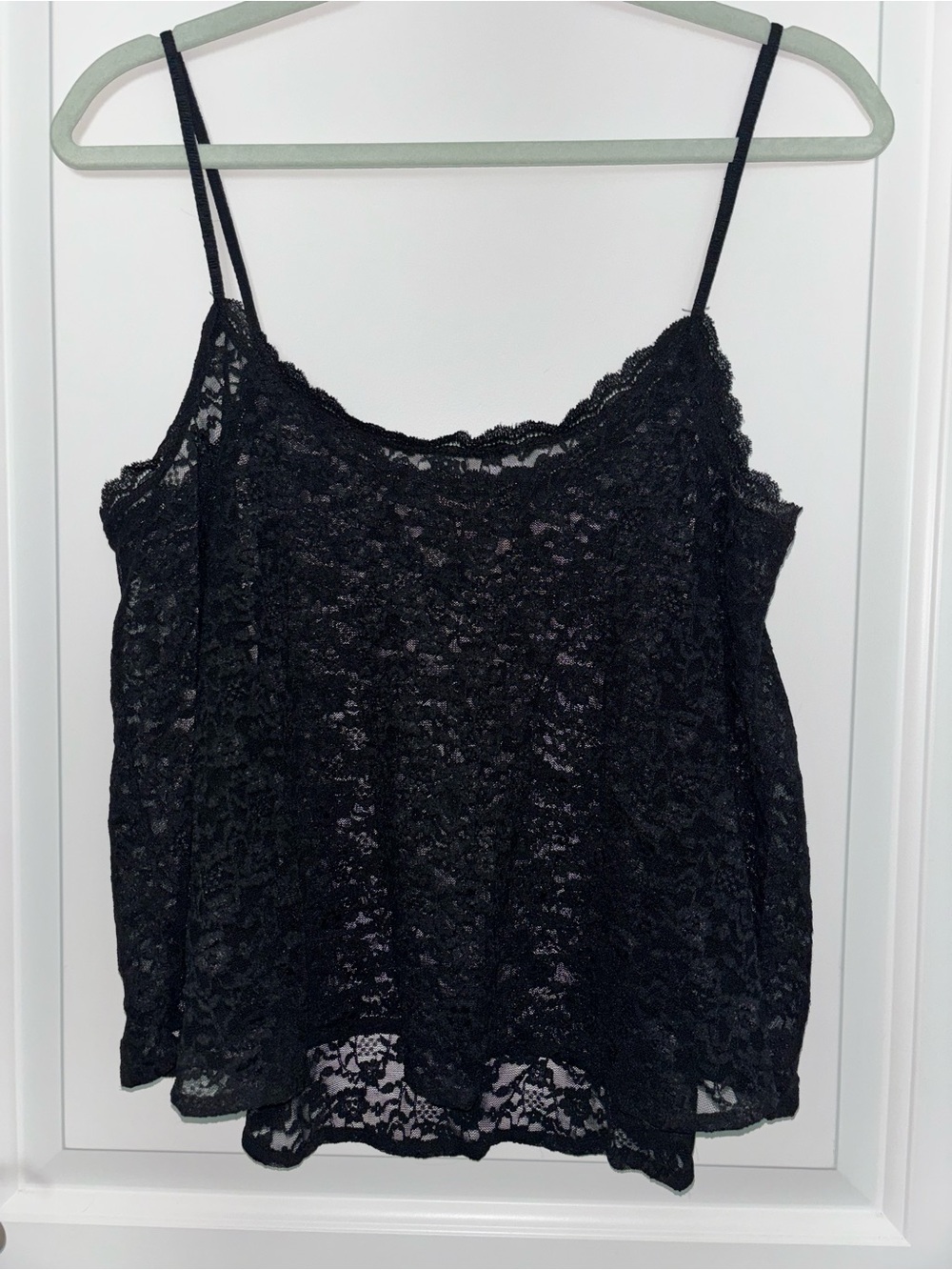 Victoria's Secret Black Lace Spaghetti Strap Cami